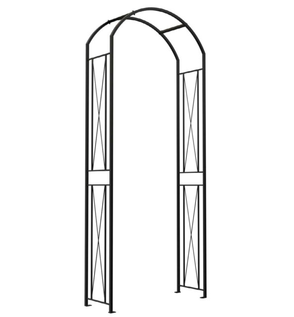100cm W x 36cm D Metal Arbour in Black