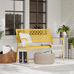 Red Barrel Studio Powder Coated Steel Garden Bench