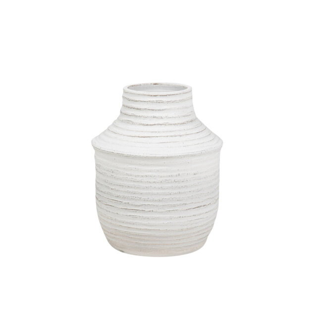 WHITE CERAMIC VASE