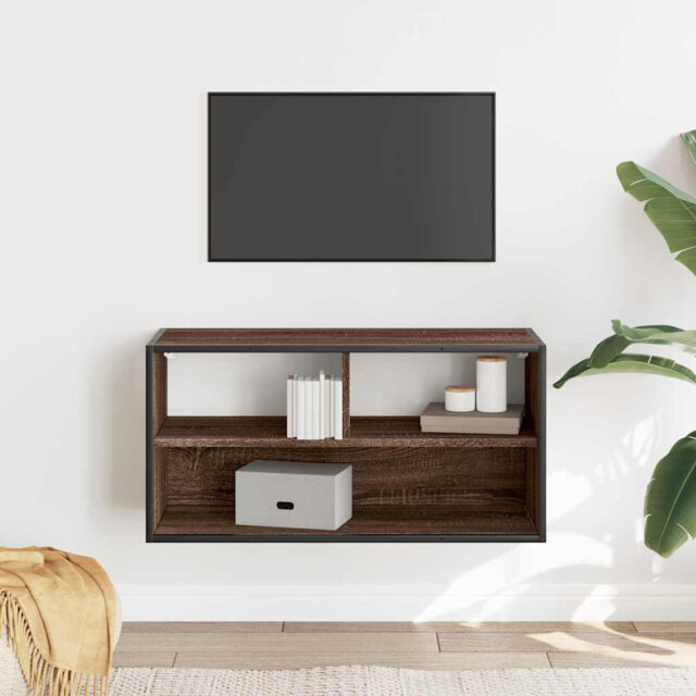 Borough Wharf TV Cabinet Grey Sonoma 80X31x39.5 Cm Engineered Wood And Metal