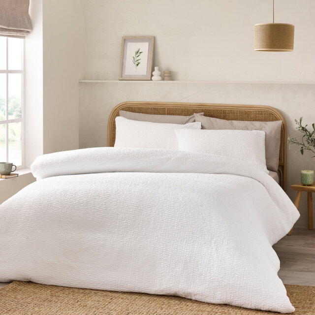 Crinkle Seersucker Duvet Cover Set