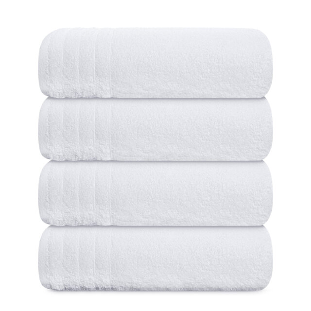 100% Cotton, 4 piece Towel set (4 x Bath Towels) 76x152, 450GSM