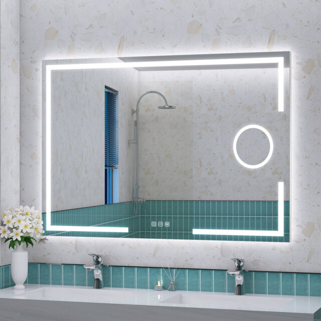 LED Bathroom Mirror with 5X Magnifying Mirror