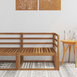 Sectional Sofa Units Natural Solid Acacia Wood Garden Furniture Balcony