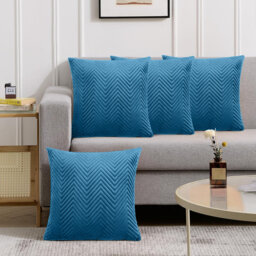 Luxury Embossed Velvet Cushion Cover (Pack Of 4)