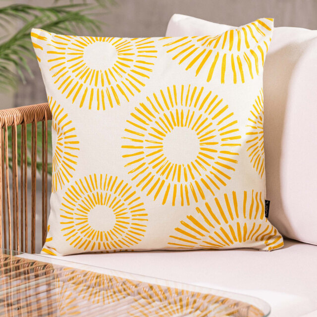 Indoor / Outdoor Abstract Square Cushion
