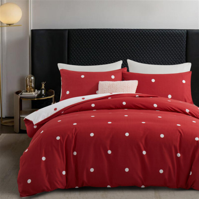 Ultra Soft Microfiber Dual Pattern Reversible Duvet Cover With Matching Pillow Covers