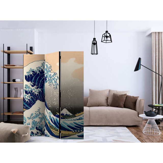 Room Divider - The Great Wave Off Kanagawa [Room Dividers]
