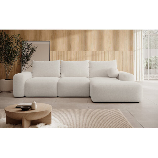 Carnos L-shaped Sofa Bed with Ball Cushion