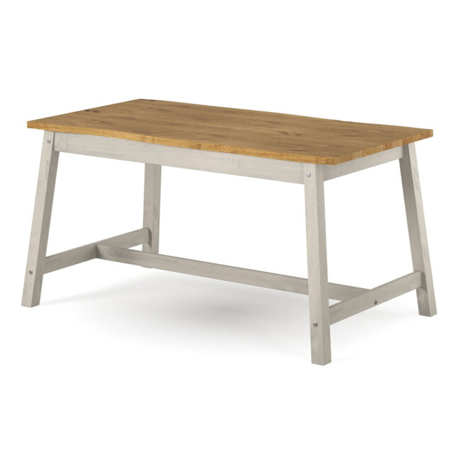 Starnes Solid Pine Wood Dining Table, W150 x D80 cm