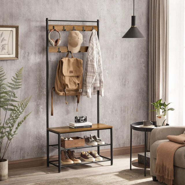 Aaditiya Hall Tree 70cm Wide with Bench and Shoe Storage