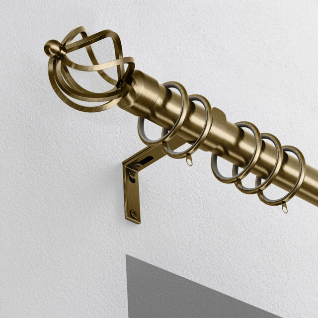 Steel 2.8cm Single Curtain Pole