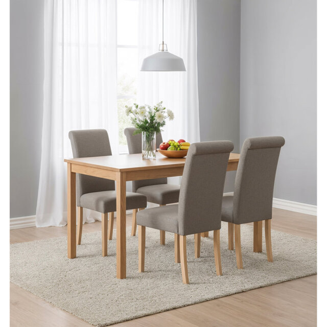 4 - Person Solid Oak Dining Set