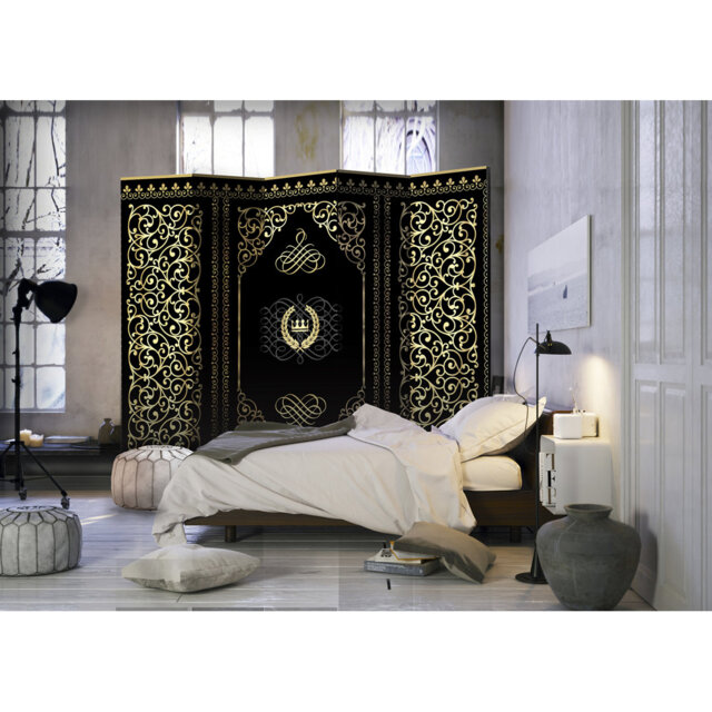 225cm W x 172cm H 5 - Panel Solid Wood Folding Room Divider