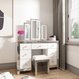 Bumgarner Dressing Table Set with Mirror