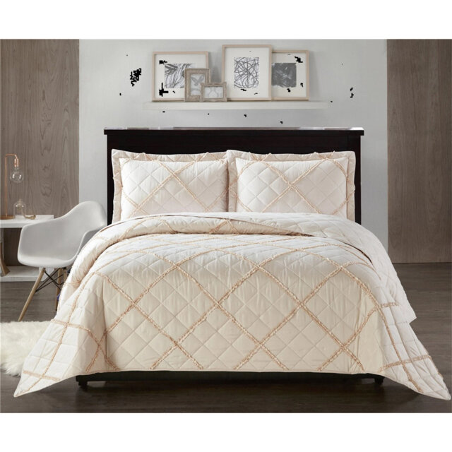 Microfiber Bedspread with Pillow Shams Included