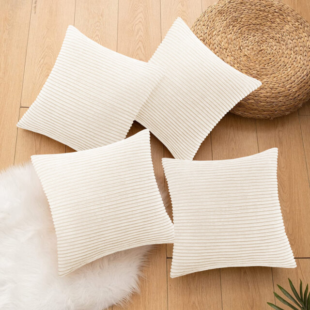 Striped Square Euro Cushion Cover