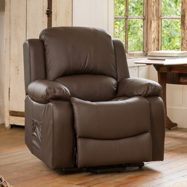 Marisela 92cm Wide Faux Leather Standard Recliner