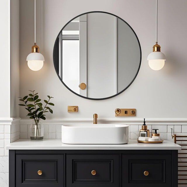 Aluminium Round Mirror