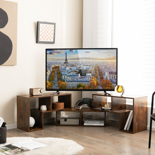 "Aishvi TV Stand for TVs up to 65"" Adjustable TV Stand Storage Shelves Living Room"
