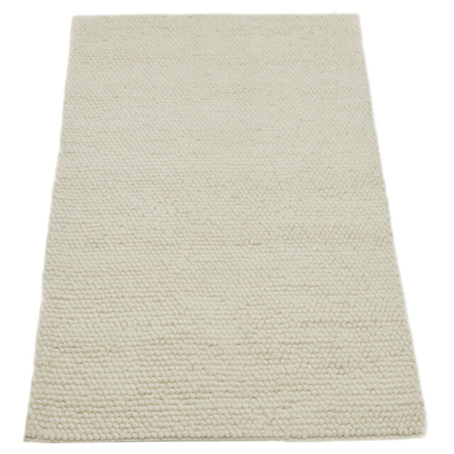Delianys Luxury Wool Pearl Bobble Hand Woven Area Rug - Contemporary Minimalist Design