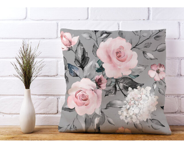 Burkart Roses Floral Scatter Cushion with Filling