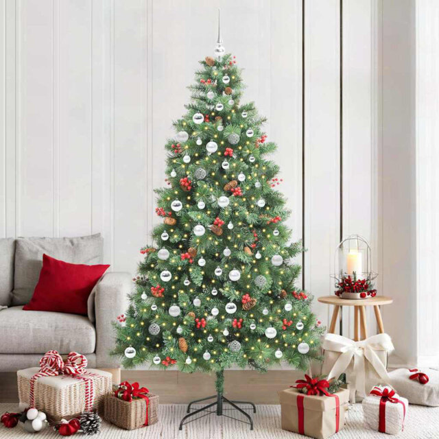 Artificial Christmas Tree 210 cm PVC and Metal