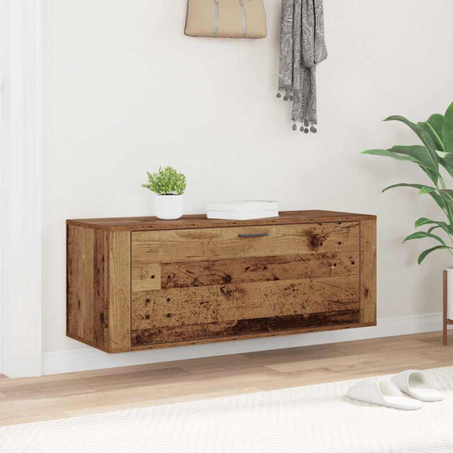 Shoe Cabinet Artisan Oak 100 X 35 X 38 Cm Engineered Wood