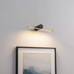 UltraBeam 6 Watt LED Black and Gold Finish Picture Wall Light 500mm Wide