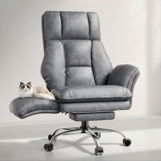 Desk Office Chair, Big and Tall Ergonomic Office Chair, 200KG Adjustable High Back Computer Chair,Executive Swivel Chair with Footrest and Lumbar Supp