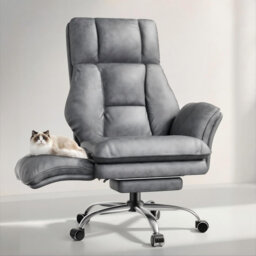 Desk Office Chair, Big and Tall Ergonomic Office Chair, 200KG Adjustable High Back Computer Chair,Executive Swivel Chair with Footrest and Lumbar Supp