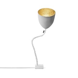 Gold/Brass/Grey Torchiere Floor Lamp with Outlet