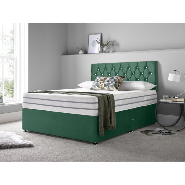 Niswger Upholstered Divan Bed with Mattress