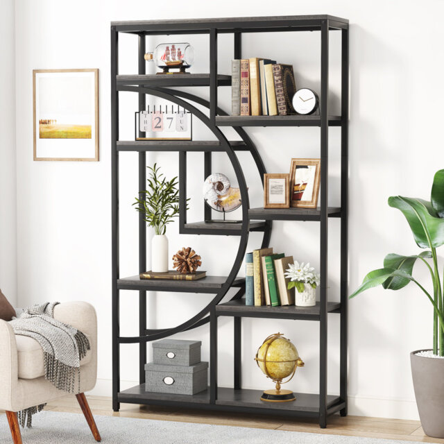 Alberico 174cm H x 95cm W Iron Bookcase