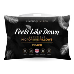 Linens Limited Soft Pillow, Hotel Quality, Luxurious Bounce Back Pillows, Feels Like Down, Firm and Orthopedic Support, Non-Allergenic Microfibre, Mac