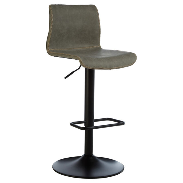 S/2 Dalston Vint/Ash Lth/Efft Adj Bar Stool 43X47x86-107Cm