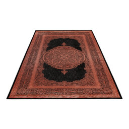 Massenburg Machine Woven Black/Red Rug