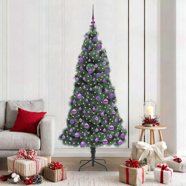 Artificial Pre-lit Christmas Tree with Ball Set