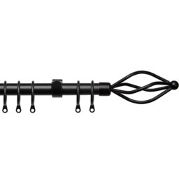 Jetta Adjustable 317.5cm to 546.1cm 4.83cm Single Curtain Pole