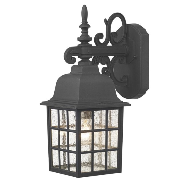 Aafreen Black Outdoor Wall Lantern