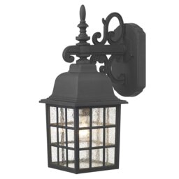 Aafreen Black Outdoor Wall Lantern