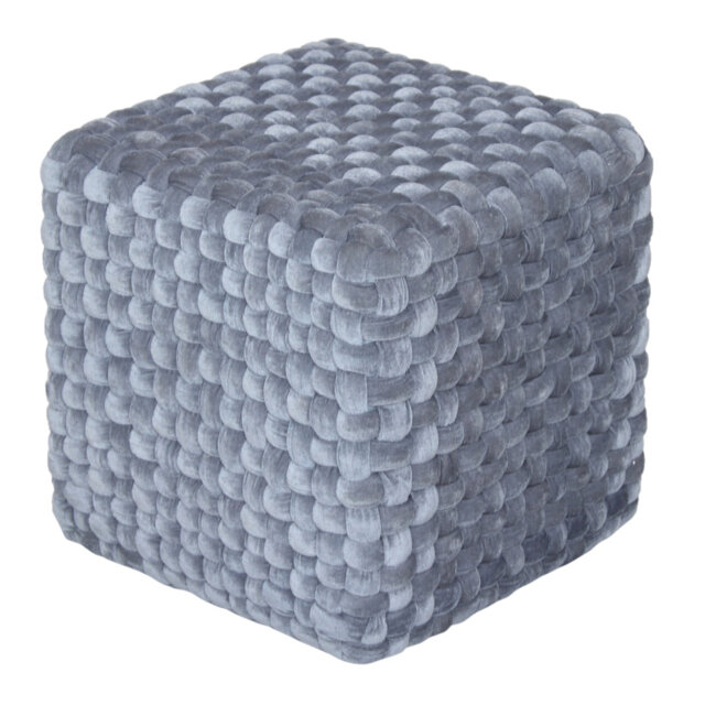 Tripolia 40cm Wide Square Solid Colour Cube Ottoman