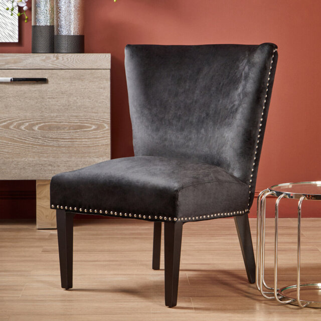 Otsego 47cm H Velvet Upholstered Side Chair