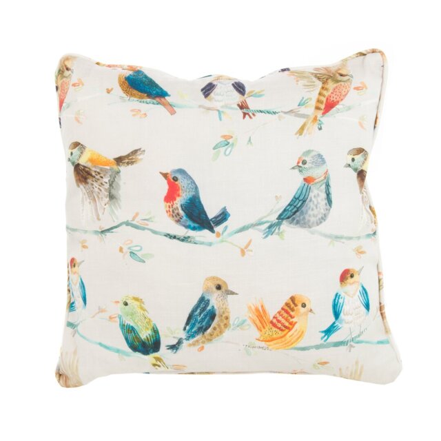 Yana Colourful Birds Scatter Cushion with Filling