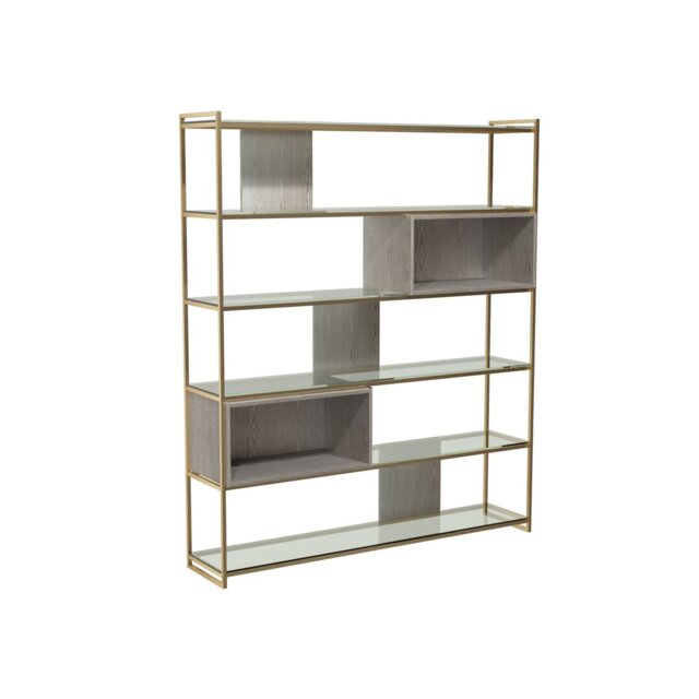 Euclid 180.5cm H x 151.5cm W Metal Standard Bookcase