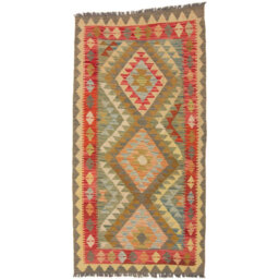 Handmade Kilim Wool Red Rug
