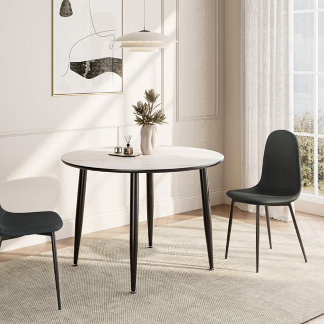 Parma Round Metal Base Dining Table