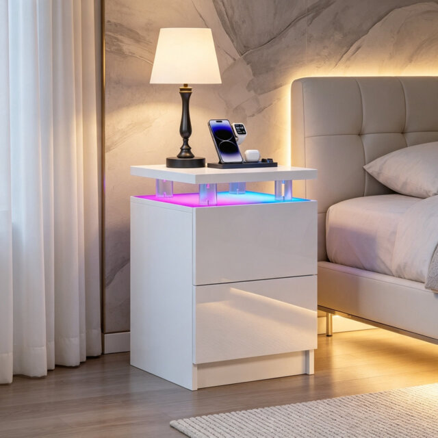 38cm W Bedside Table