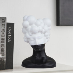 "10.2"" Black & White Abstract Female Statue - Home Office Desktop Decor"