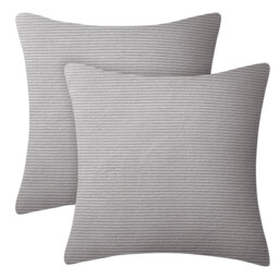 Striped Heavy Crushed Velvet Cushion Cover (Set Of 2)